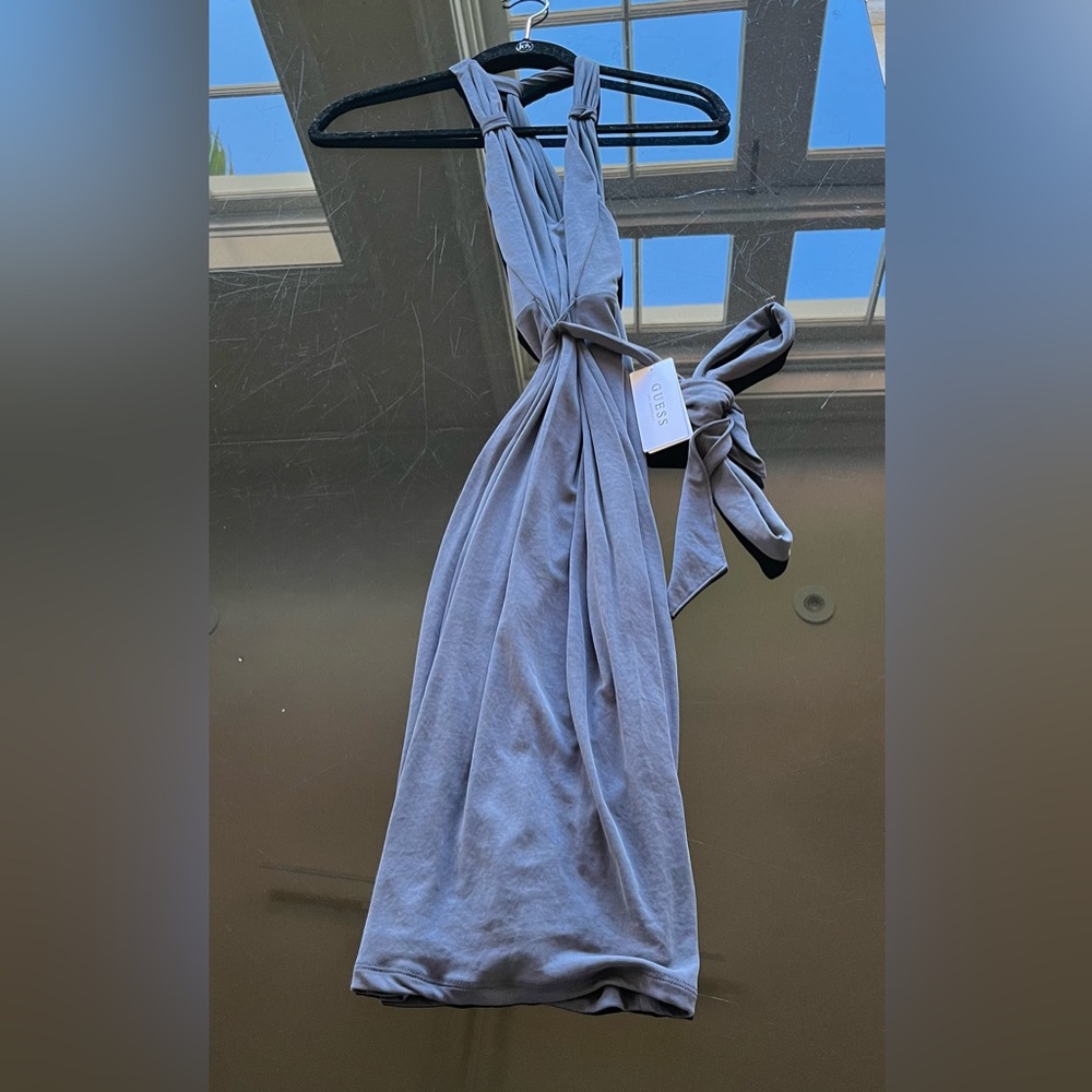 Brand new blue Guess Dress with tie around waist
